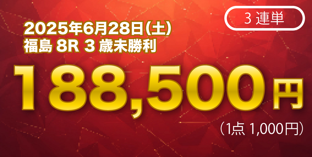 2025年6月28日の的中実績