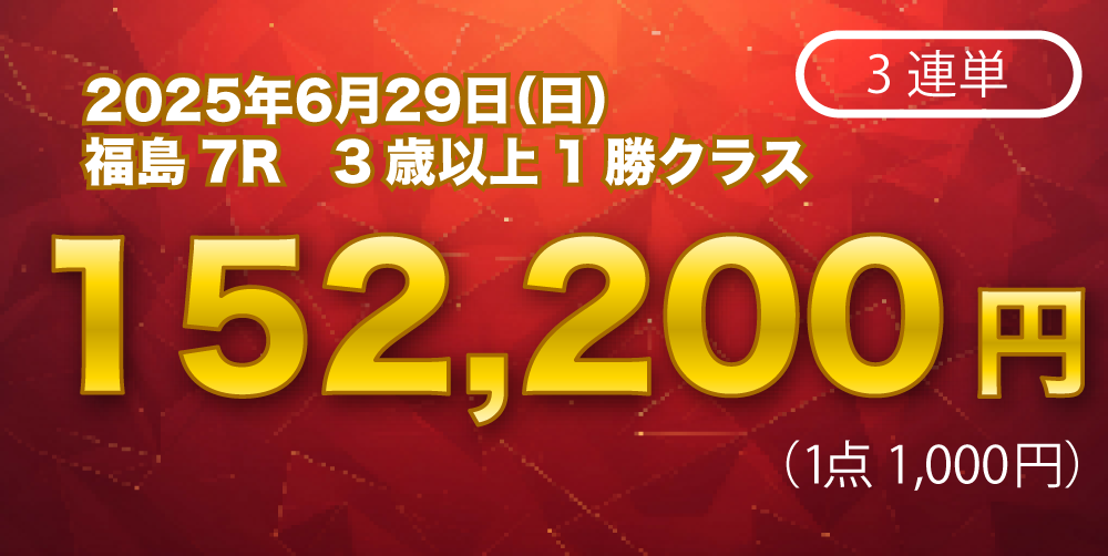 2025年6月29日の的中実績