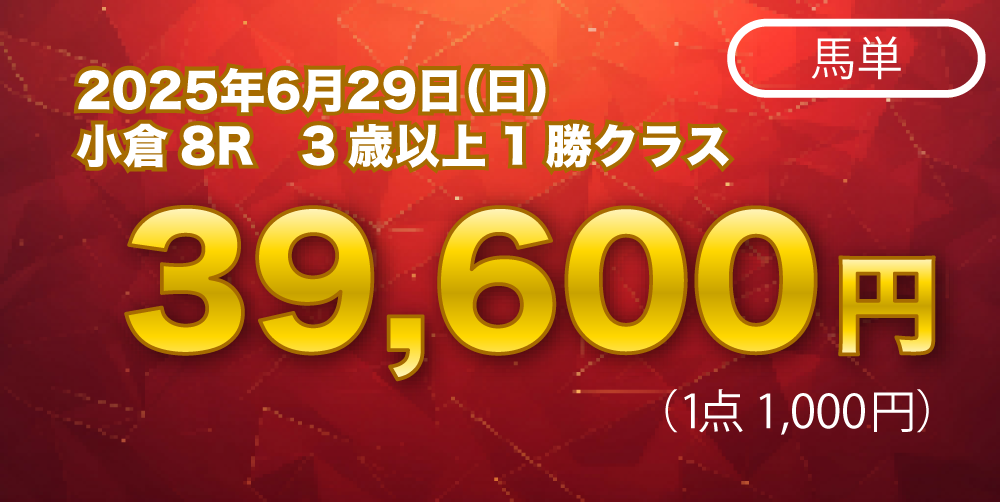 2025年6月29日の的中実績